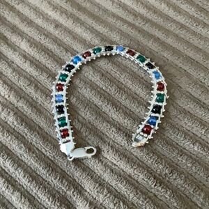 Sterling Silver Multi colored bracelet